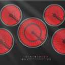 GASLAND 30 Inch Electric Cooktop 5 Burners, 8200W Built-in Radiant Glass Stove Top, 220-240V Electric Ceramic Cooktop with 9 Power Levels, Slide Touch Control, Child Safety Lock &Timer, Hard Wire