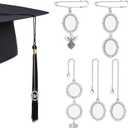 5Pcs Graduation Memorial Photo Charms Sublimation Tassel Charm Personalized Graduation Decorations DIY Tassel Gift for Grad Cap and Gown