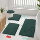 Smiry Luxury Chenille Bathroom Rugs 48x32, Extra Soft and Absorbent Shaggy Bath Mat, Machine Washable, Non-Slip Plush Carpet Runner for Tub, Shower, and Floor, Home Decor Accessories, Green