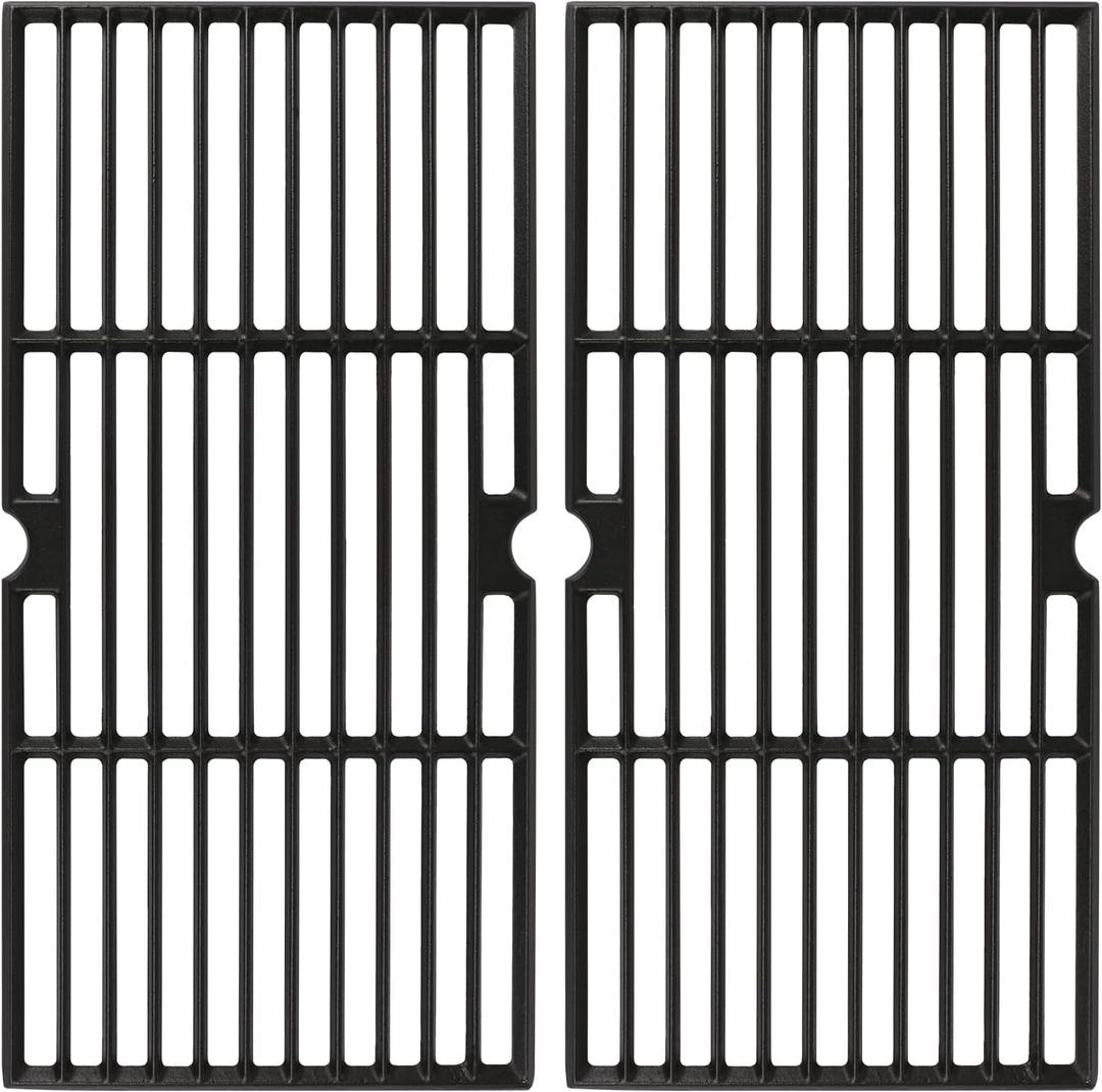 Utheer Grill Grates fit Oklahoma Joe's Longhorn Comb Charcoal/Gas Smoke 12201767,14201767, Oklahoma Joe's Longhorn 18202083,16202046,15202029, for Grill Or Smoker Sides, Heavy Duty Cast Iron, 2 Pcs, 18.85" x 19.2"