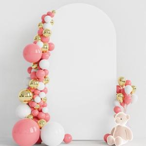 Wokceer 7.2FT Wedding Arch Backdrop Cover Spandex Fitted White Wedding Arch Covers Round Top Chiara Arches Backdrop Cover for Birthday Party Ceremony Banquet Decoration