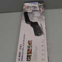 Automatic Electric Grill Cleaner - Rechargeable BBQ Brush w/Stainless Steel Head & Abrasive Replacement, Outdoor Grill Scraper Tool (Black)