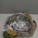 BAOLITVINE Lighted Magnolia Garland with Timer 6FT 80 LED Fairy Lights, Artificial Plant Vine Garland with Lights Battery Operated or USB Plug in for Fireplace Mantle Christmas Spring Decoration