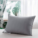 Royoliving Goose Down Feather Bed Pillows for Sleeping,Medium Firm,Soft Support Grey Color Standard Size Pack OF 2 (6x20)