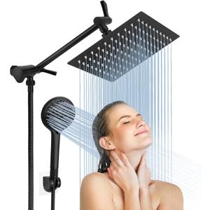 Lanhado 8'' Matte Black Rain Shower Head