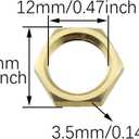 RLECS 8PCS 1/4 Female Thread Brass Pipe Fitting Hexagonal Lock Nut Tap Water Tank Fastening Nuts for Connecting or Fixing Threaded Pipe