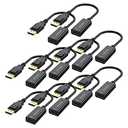 URELEGAN Displayport to HDMI Adapter 10-Pack, 4K UHD Not Bidirectional Display Port DP to HDMI Cable Male to Female Port Support Video & Audio Compatible with Computer, PC, Monitor, Projector, HDTV