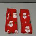 Aaronano 2 Pairs Girls Patterned Red Tights Christmas Holiday Stockings Kids Snowflake Printed Tights for Girls, Medium