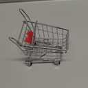 Shindel Mini Shopping Cart for Kids, Grocery Store Pretend Play for Toddler Supermarket Handcart Trolley Dollhouse Toys for Kids