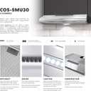 COSMO COS-5MU30 30 in. Delta Collection Ducted Under Cabinet Range Hood, Button Controls, Reusable Filters, LED Lights, Stainless Steel