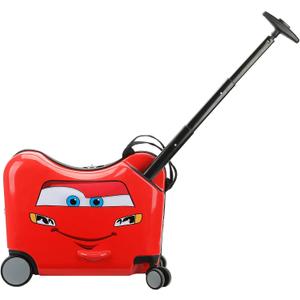 Disney's Cars Lightning McQueen Ride-On 18" Suitcase For Kids & Toddlers