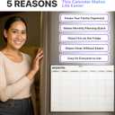 Monthly Magnetic Dry Erase Calendar for Refrigerator Monday Start Calendar Magnet 17 x 12 | Whiteboard Calendar for Fridge | Include 5 Markers & Eraser - Freedom Mastery