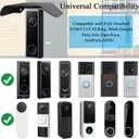 Universal Doorbell Rain Cover Compatible with eufy Video Doorbell E340/C31/C30/S330/S220,eufy Security Video Doorbell 2K,Stainless Steel Doorbell Cover Weatherproof, Anti-Glare Sun Shade Protection