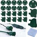 10 Sets Weatherproof Gaskets and Plug Protectors Covers, Outdoor Waterproof Outlet Plug Cover GFCI Extension Cord Connector Protector for Christmas Holiday Light Installation Stop Tripping (Green)