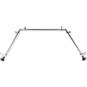 13/16" Nathan Bay Window Curtain rod 20-36", 38-72" - Satin Nickel