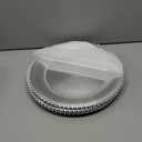 Zopeal 18 PCS Clear Charger Plates with Beaded Rim 13 Inch Plastic Round Charger Plates Bulk for Dinner Home Kitchen Wedding Party Tabletop (Clear)