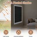 Zipcase 6 Pack Window Blackout Shades, 100% Shading Cordless Light Filtering Pleated Paper Shades, 36 in x 72 in(Fits Windows 19- 36), Black