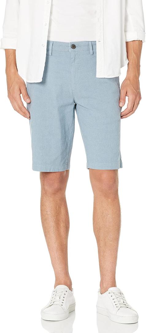 Amazon Essentials Men's Slim-Fit 11" Lightweight Comfort Stretch Oxford Short (Previously Goodthreads) (31, Pale Blue)