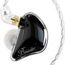 BASN Bmaster Triple Drivers in Ear Monitor Headphone with Two Detachable Cables Fit in Ear Suitable for Audio Engineer, Musician (Black)