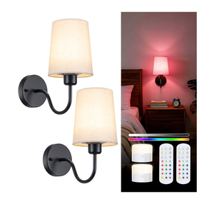 Battery Operated Wall Sconce Set of 2, 10000mAh Wall Sconces Battery Operated Rechargeable Wall Sconces