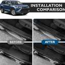 BIBLOZ Inside Door Sill Protector Compatible with Toyota Grand Highlander 2024 2025 2026 Accessories LE/XLE/Limited/Platinum Door Sill Guards Trim(Not for Highlander)