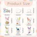 2 x 140 PCS Easter Window Clings - 9 Sheets Double-Sided Large Reusable Rabbit & Egg Stickers, Static Glass Decals for Home Office School Spring Easter Decor