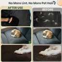 2 x Pet Hair Remover Glove Reusable Electrostatic Pet Hair Removal Glove for Furniture, Carpet & Car Upgraded Design Cat & Dog Hair Mitt for Cleaning (Black)