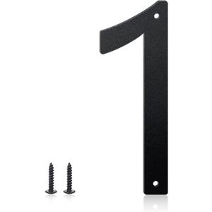8 Inch House Numbers and Metal Letters for Outdoor Signs, House Numbers for Outside, Aluminum Address Letters and Numbers for Door, Mailbox, Garden, Perfect for Home or Office (Number 1)