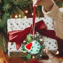 4 Pcs 3D Sea Turtle in Santa Hat Christmas Ornament 4.7 Inch Handmade Felt Turtle Decor for Beach Ocean Coastal Theme Xmas Tree Hanging Decorations for Stocking Stuffers & Ocean Lovers