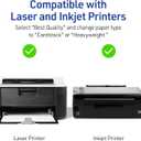 Avery Printable Tent Cards, 3.5" x 11", White with Embossed Border, 50 Blank Place Cards for Laser and Inkjet Printers (5309)