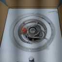 WUZUPS Chandelier Rustic Farmhouse Industrial Round Ceiling Pendant LED Light Fixture with Clear Glass Shades for Dining Room Kitchen Island Foyer Entryway, H 13" x W 10", E26 Base, Brushed Nickel