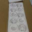 Hewory Glass Taper Candle Holders: 10 PCS Candlestick Holders Clear Short Tapered Candle Holder Set - Candle Stick Holder Decor for Table Centerpiece Wedding Party Advent Christmas Home Decorations