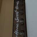 buways Wall-Mounted Key and Mail Holder, Wooden Key Rack with 4 Double Key Hooks, Rustic Home Decor for Entryway (Brown)