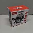 GPX Mini 4" USB Personal Fan, Compatible with Computers, Laptops, Portable Chargers, Black (AU25B)