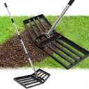 36" x 10" Lawn Leveling Rake, Angled Design Yard Leveler Rake