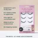 FlutterHabit Bestie Ready Set Starter Kit, DIY Eyelash Extensions, Lash Clusters for Women, Professional Quality At Home Eyelash Extension Kit, Natural False Lashes, 3 Lash Sets, Lash Glue Included