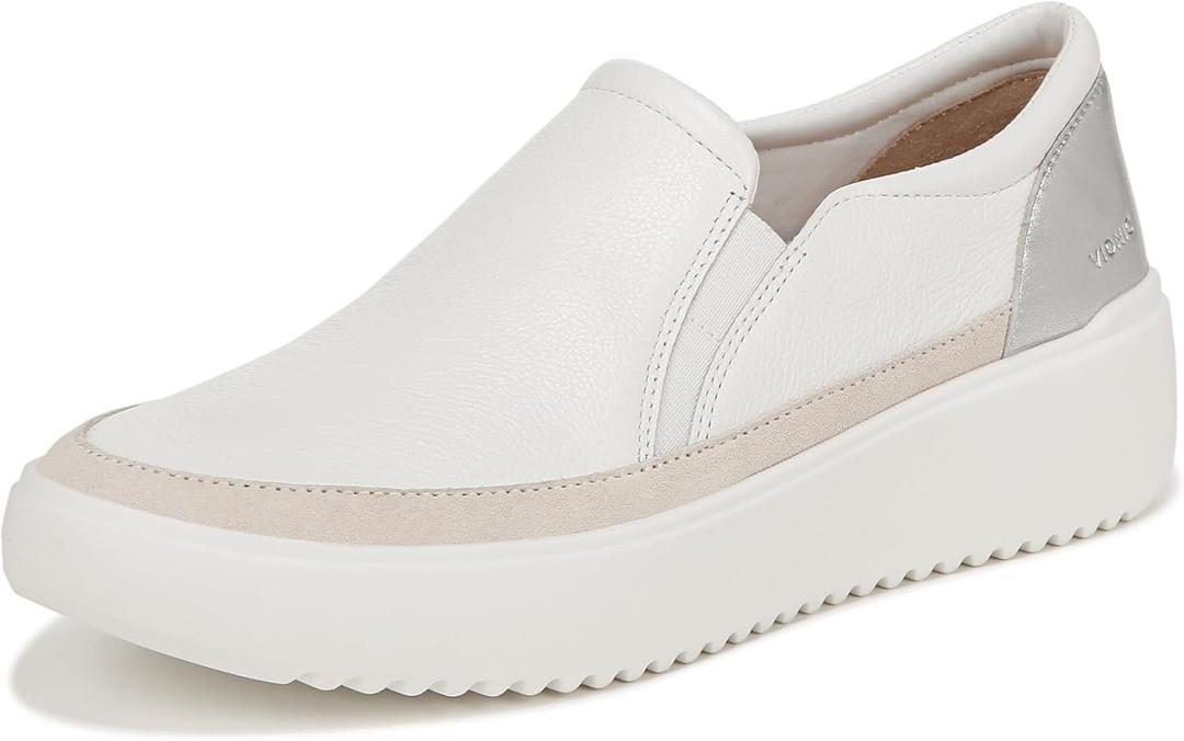 Vionic Womens Kearny Sneaker White Leather 6.5 W