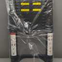 BOCOM 14.5 FT Aluminum Telescoping Ladder, Lightweight Multi-Purpose Collapsible Extension with 2 Triangle Stabilizers, Heavy Duty 330 lbs Max Capacity, Ideal for Home, RV, and Outdoor Work Black