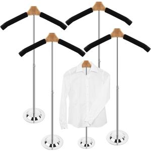 4 Pack Adjustable T Shirt Display Flexible Shoulder StandPortable T Shirt Display Stand for Clothing Garment Coat Retail VendorShirt RackMetal Clothing Display Rack,17.3 x 31.3 Inch