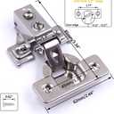 20 Pack Soft Close Cabinet Door Hinges for 1/2" Partial Overlay, 105 Degree Opening Angel, Stainless Concealed Kitchen Cabinet Hinges with Mounting Screws, Manual and Door Bumpers