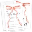Bridal Shower Invitations, Bridal Shower Invitations With Envelopes, Wedding Invitations, Pink Invitation Cards, Fill in Blank (25 Pcs & Envelopes)/HLinvite-01