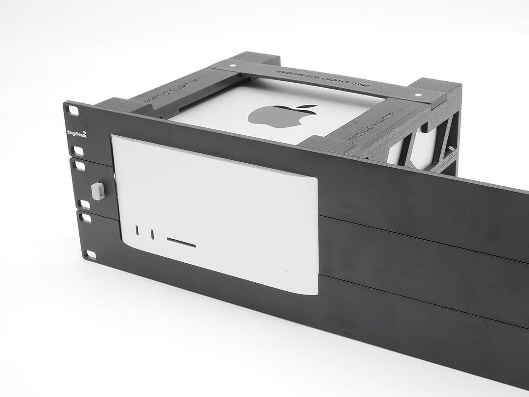 Rack Mount for Apple mac Studio 19 inch 3U with Remote on/Off Button. new Improved Version 2
