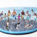228" Non-Slip Splash Pad for Kids and Dogs, Extra Large Thicken Splash Pad Sprinkler for Kids Summer Water Toys for Dogs and Children Ages 4-12 Outdoor Backyard(Classic Style)