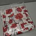 Skoinvb Women's Summer Short Puff Sleeve Floral Dress Button Down Loose Fit Casual Shirt Dresses Red XXL (White, XXL)