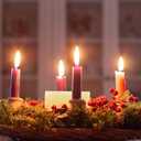 Red Taper Candles for Christmas - Set of 10 Dripless Candle Sticks - 9.5" Dinner Table & Home Decoration Candles - 8 Hour Burn Time