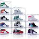 AOHMPT 9 Pack Acrylic Shoe Boxes,Clear Plastic Stackable Sneaker Box,Shoe Containers,Shoe Display Case,Sneaker Storage,Fits Up to Size 15