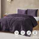 Gabriel Quilted Comforter Set, Aubergine, Full/Queen