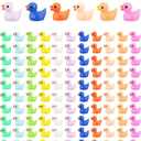 240 Pcs Mini Ducks Tiny Duck Figurines Bulk for Garden Micro Landscape, Mini Resin Ducks for Dollhouse Aquarium Potted Ornament Charms Party Toys DIY Craft Accessories