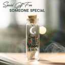 Valentines Day Gifts for Boyfriend Girlfriend, Mothers Day Presents For Mom From Daughter Son, I Love You to the Moon and Back Message In a Glass Bottle - Anniversary Romantic Gift For Wife Husband