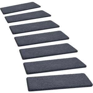 PURE ERA Ultra Plush Carpet Stair Treads 9.5 X 36 Inch Dark Gray 14 Pcs